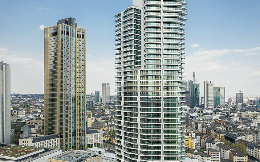 Impact sound insulation for Germany's tallest high-rise residential building