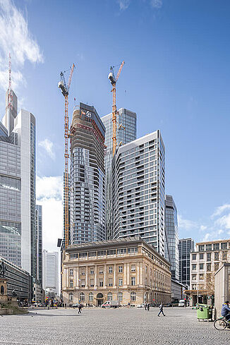 The Deutsche Bank Triangle, also known as FOUR Frankfurt.