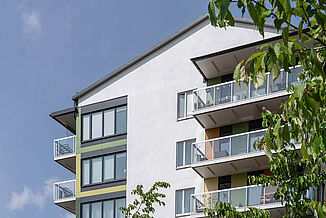 residential building with balconies