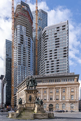 The Four in Frankfurt with four striking tower blocks.