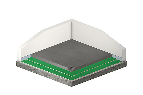 REGUPOL sound 12 under cement screed (2 layers) REGUPOL sound 12 under cement screed (2 layers)