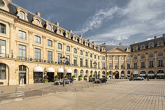 The prestigious Ritz Hotel in Paris on Place Vendôme.