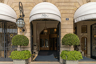 Entrance area of the prestigious Ritz Hotel in Paris.