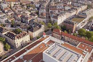 Aerial view of the Volkstheater Munich.
