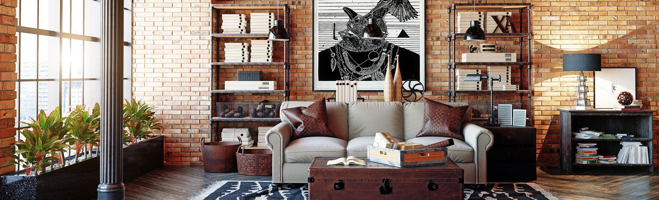 Refurbished old flat with wooden flooring.