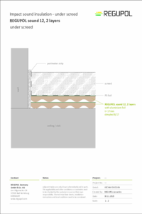 REGUPOL sound 12 under cement screed (2 layers)