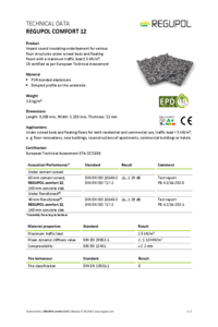REGUPOL comfort 12 on concrete slab