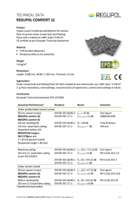 REGUPOL comfort 12 on wood frame ceiling
