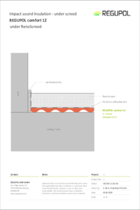 REGUPOL comfort 12 under Renoscreed