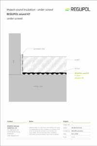 REGUPOL sound 47 under cement screed