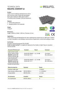 REGUPOL comfort 12 on concrete slab