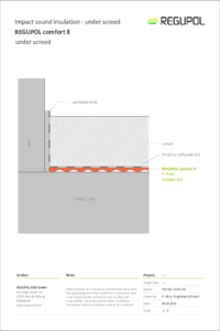 REGUPOL comfort 8 under cement screed