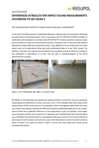 Differences in results for impact sound measurements to ISO 10140-3