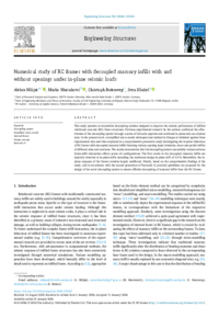 Numerical study of RC frames with decoupled masonry infills with and without openings under in-plane seismic loads