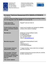 REGUPOL sound and drain 22 ETA-18/0239