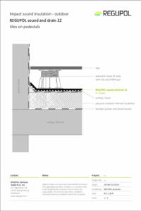 REGUPOL sound and drain 22 under pedestals and ceramic tiles
